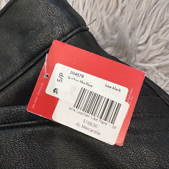 Spanx Faux Leather Flare Leg Pull-On Pants in Black Size Small New - Picture 4 of 8